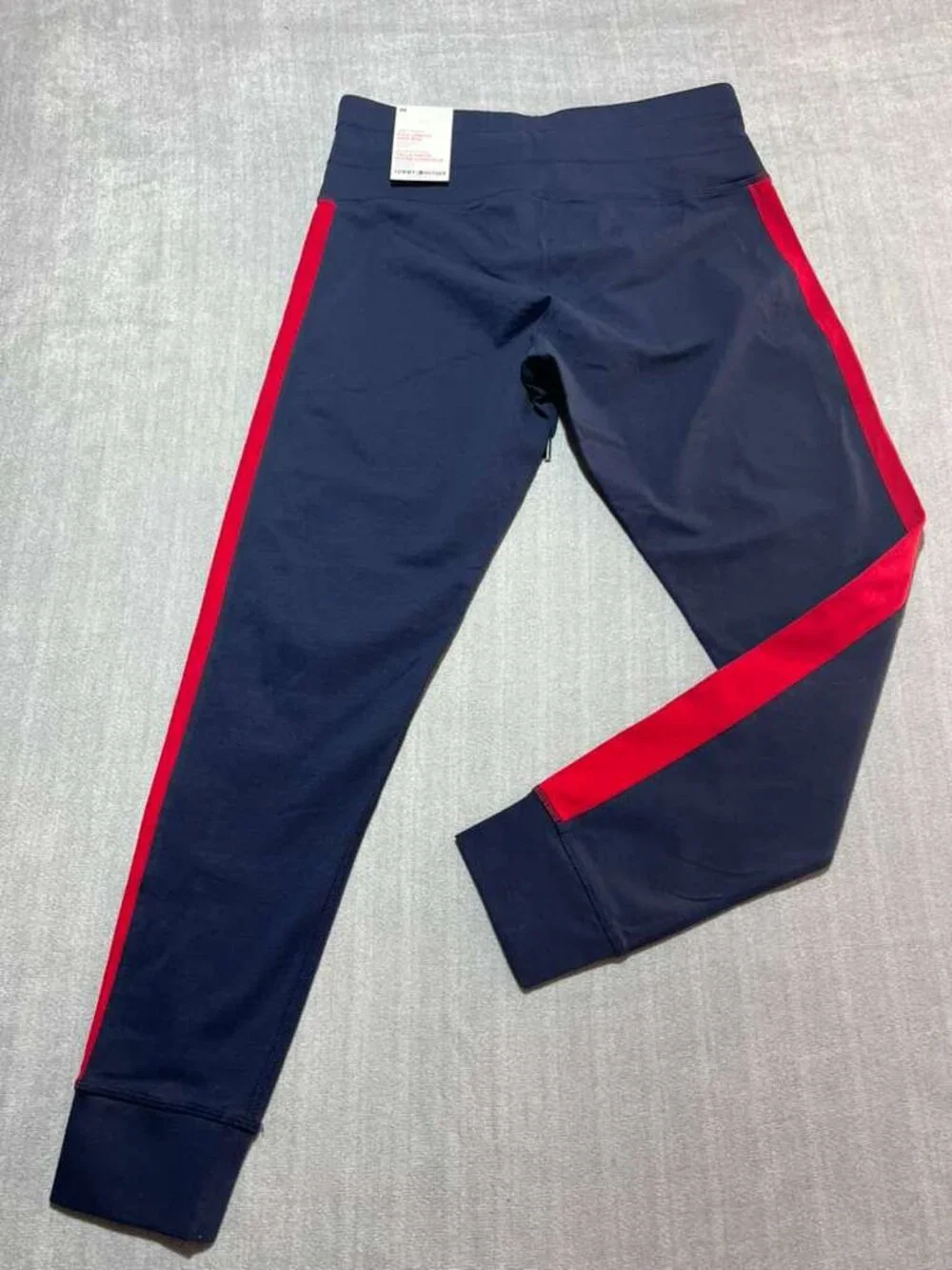 Tommy Hilfiger Sport Navy Red Logo Joggers NWT Size M - Picture 3 of 6